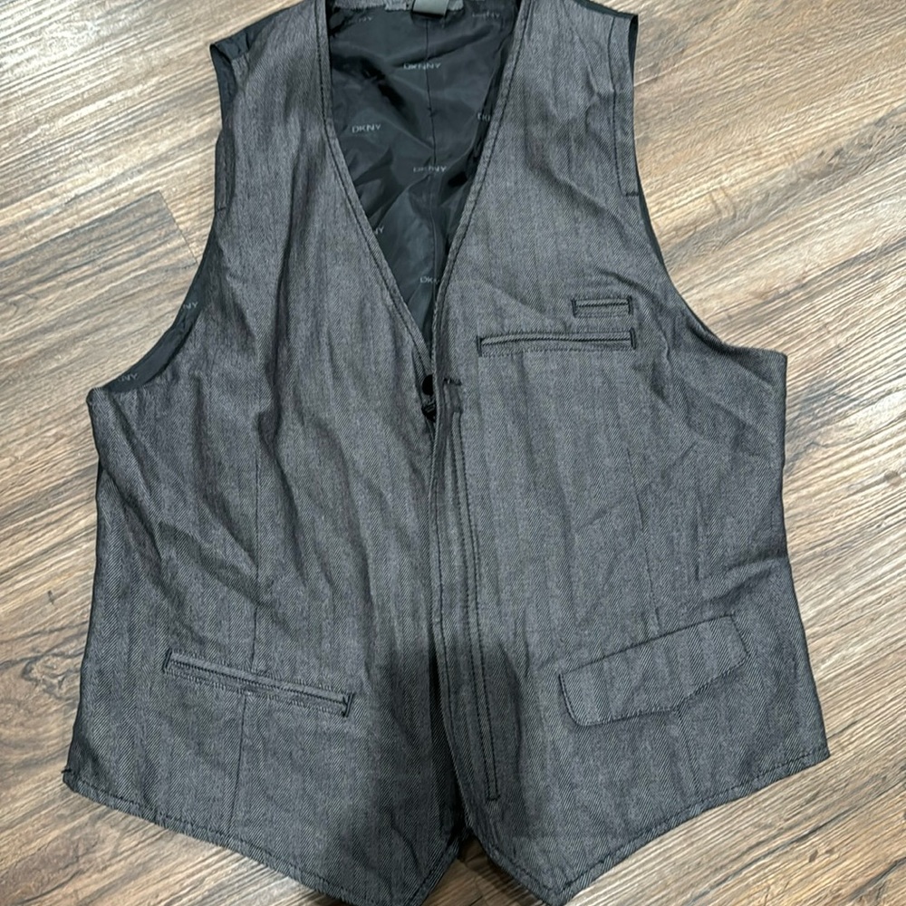 DKNY herringbone vest
